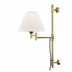 Hudson Valley Classic No.1 1-LT Adjustable Wall Sconce - Aged Brass - MDS104-AGB