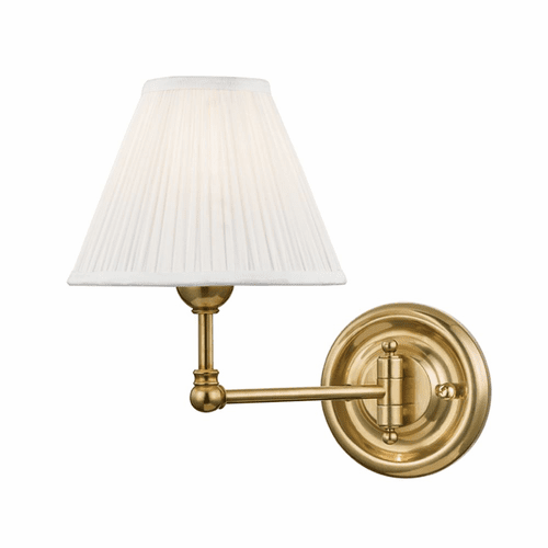 Hudson Valley Classic No.1 1-LT Wall Sconce - Aged Brass - MDS101-AGB