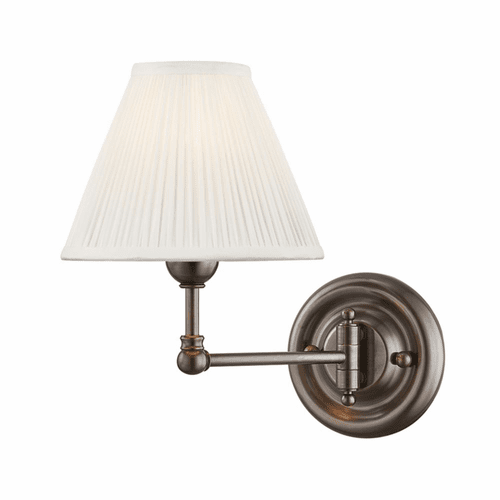 Hudson Valley Classic No.1 1-LT Wall Sconce - Distressed Bronze - MDS101-DB