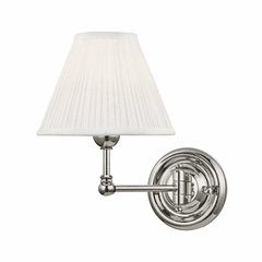 Hudson Valley Classic No.1 1-LT Wall Sconce - Polished Nickel - MDS101-PN