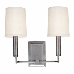 Hudson Valley Clinton 2-LT Wall Sconce - Polished Nickel - 812-PN