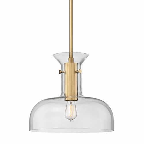 Hudson Valley Coffey 1-LT Pendant - Aged Brass - 7916-AGB