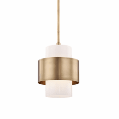 Hudson Valley Corinth 1-LT Small Pendant - Aged Brass - 8611-AGB