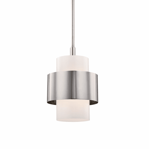 Hudson Valley Corinth 1-LT Small Pendant - Polished Nickel - 8611-PN