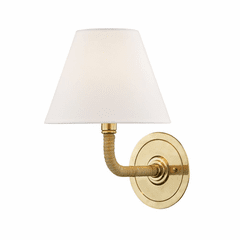 Hudson Valley Curves No.1 1-LT Wall Sconce - Aged Brass - MDS500-AGB