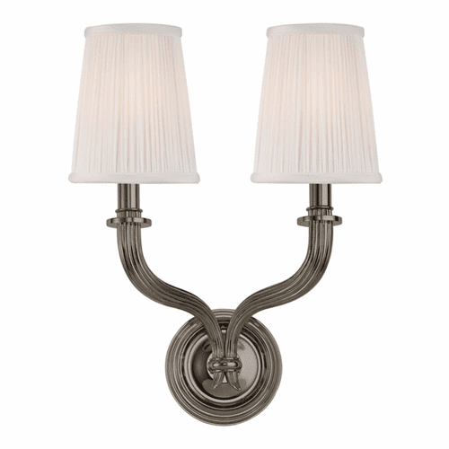 Hudson Valley Danbury 2-LT Wall Sconce - Antique Nickel - 8112-AN