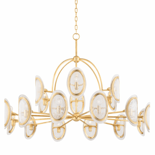 Hudson Valley Danes 18 Light Chandelier - Vintage Gold Leaf - 1550-VGL