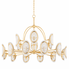 Hudson Valley Danes 18 Light Chandelier - Vintage Gold Leaf - 1550-VGL