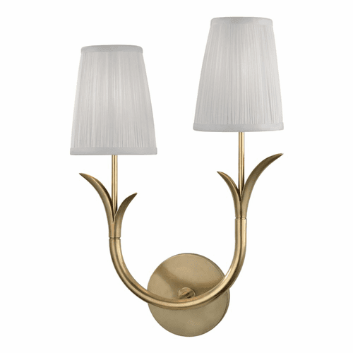 Hudson Valley Deering 2-LT Left Wall Sconce - Aged Brass - 9402L-AGB