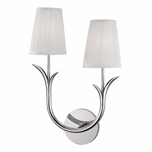 Hudson Valley Deering 2-LT Right Wall Sconce - Polished Nickel - 9402R-PN