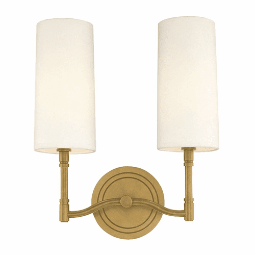 Hudson Valley Dillon 2-LT Wall Sconce - Aged Brass - 362-AGB