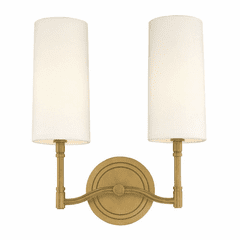 Hudson Valley Dillon 2-LT Wall Sconce - Aged Brass - 362-AGB