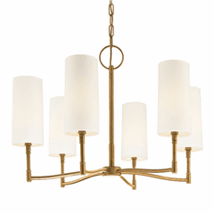 Hudson Valley Dillon 6-LT Chandelier - Aged Brass - 366-AGB