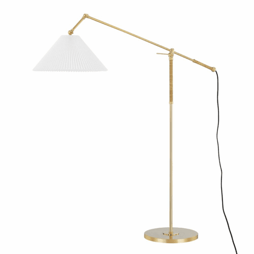 Hudson Valley Dorset 1 Light Floor Lamp - Aged Brass - MDSL512-AGB