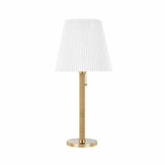 Hudson Valley Dorset 1 Light Table Lamp - Aged Brass - MDSL513-AGB Hudson Valley Dorset 1 Light Table Lamp - Aged Brass - MDSL513-AGB