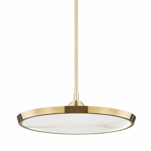 Hudson Valley Draper Large LED Pendant - Aged Brass - 3621-AGB