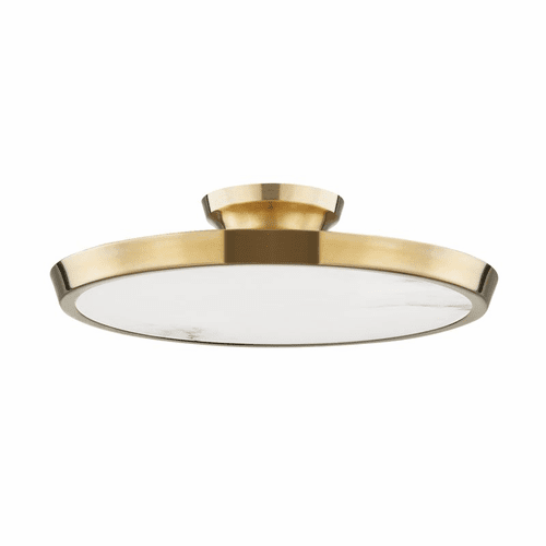 Hudson Valley Draper LED Flush Mount - Aged Brass - 3600-AGB
