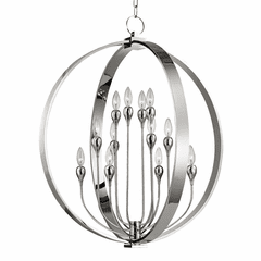 Hudson Valley Dresden 12-LT Chandelier - Polished Nickel - 6730-PN