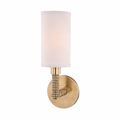 Hudson Valley Dubois 1-LT Wall Sconce - Aged Brass - 1021-AGB