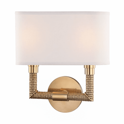 Hudson Valley Dubois 2-LT Wall Sconce - Aged Brass - 1022-AGB