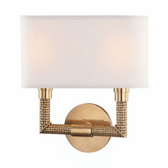 Hudson Valley Dubois 2-LT Wall Sconce - Aged Brass - 1022-AGB