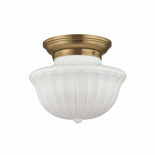 Hudson Valley Dutchess 1-LT Medium Flush Mount - Aged Brass - 5012F-AGB