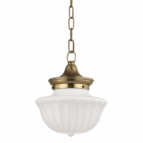 Hudson Valley Dutchess 1-LT Small Pendant - Aged Brass - 5009-AGB