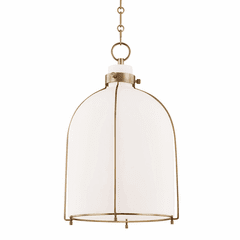 Hudson Valley Eldridge 1-LT Pendant - Aged Brass - 7314-AGB