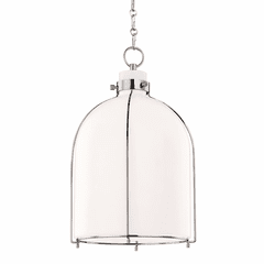 Hudson Valley Eldridge 1-LT Pendant - Polished Nickel - 7314-PN Hudson Valley Eldridge 1-LT Pendant - Polished Nickel - 7314-PN