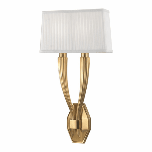 Hudson Valley Erie 2-LT Wall Sconce - Aged Brass - 3862-AGB