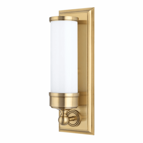 Hudson Valley Everett 1-LT Bath Light Bracket - Aged Brass - 371-AGB