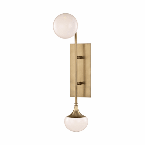 Hudson Valley Fleming 2-LT Wall Sconce - Aged Brass - 4700-AGB