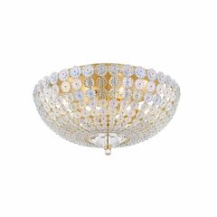 Hudson Valley Floral Park 4-LT Flush Mount - Aged Brass - 8217-AGB