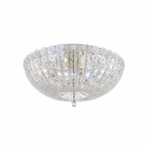 Hudson Valley Floral Park 4-LT Flush Mount - Polished Nickel - 8217-PN