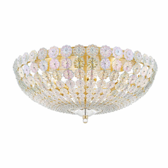 Hudson Valley Floral Park 6-LT Flush Mount - Aged Brass - 8222-AGB