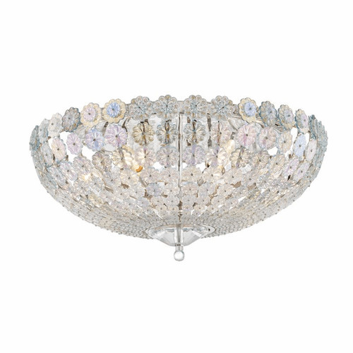 Hudson Valley Floral Park 6-LT Flush Mount - Polished Nickel - 8222-PN