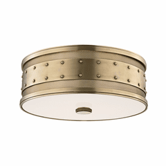 Hudson Valley Gaines 3-LT Flush Mount - Aged Brass - 2206-AGB