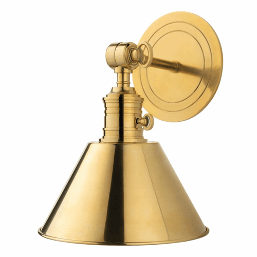 Hudson Valley Garden City 1-LT Wall Sconce - Aged Brass - 8321-AGB