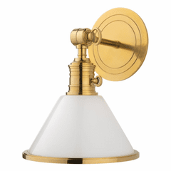 Hudson Valley Garden City 1-LT Wall Sconce - Aged Brass - 8331-AGB