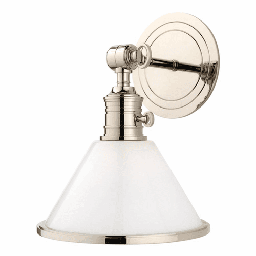 Hudson Valley Garden City 1-LT Wall Sconce - Polished Nickel - 8331-PN