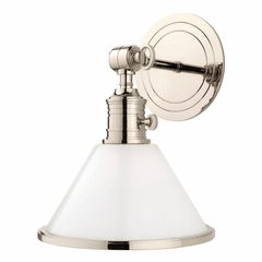 Hudson Valley Garden City 1-LT Wall Sconce - Polished Nickel - 8331-PN