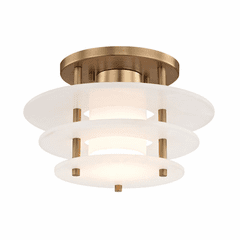 Hudson Valley Gatsby LED Flush Mount - Aged Brass - 9012F-AGB