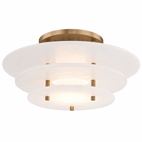 Hudson Valley Gatsby LED Flush Mount - Aged Brass - 9016F-AGB
