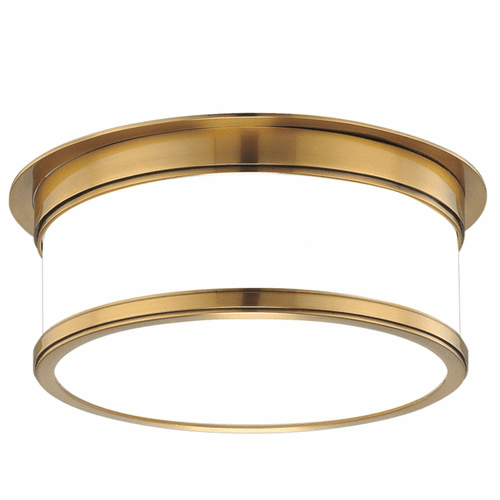Hudson Valley Geneva 2-LT Flush Mount - Aged Brass - 712-AGB