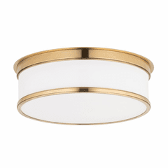 Hudson Valley Geneva 3-LT Flush Mount - Aged Brass - 715-AGB