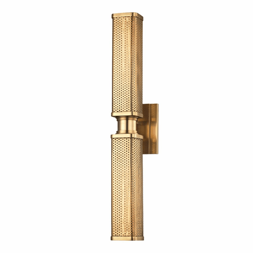 Hudson Valley Gibbs 2-LT Wall Sconce - Aged Brass - 7032-AGB