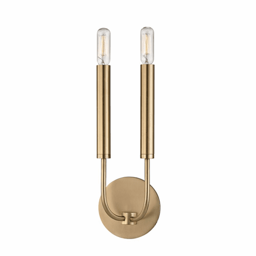 Hudson Valley Gideon 2-LT Wall Sconce - Aged Brass - 2600-AGB