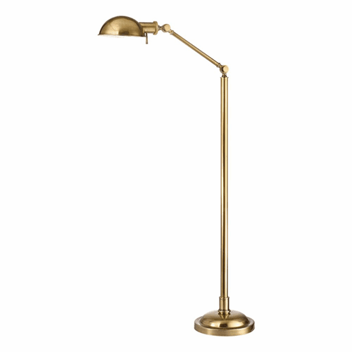 Hudson Valley Girard 1-LT Floor Lamp - Vintage Brass - L435-VB