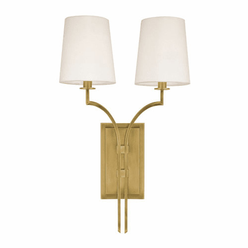 Hudson Valley Glenford 2-LT Wall Sconce - Aged Brass - 3112-AGB