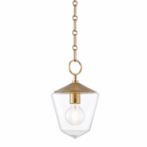 Hudson Valley Greene 1-LT Small Pendant - Aged Brass - 8308-AGB